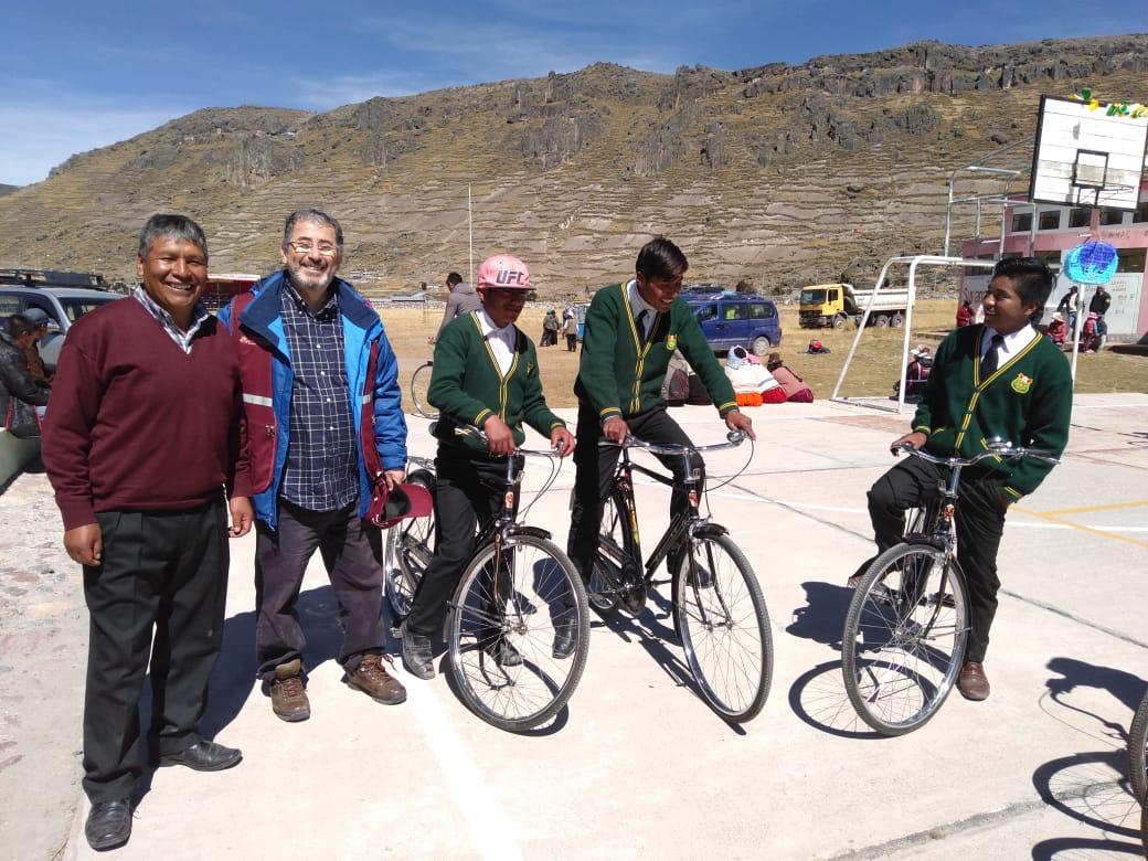 Donación de bicicletas, en beneficio de la I.E. Julio Enrique Barreda Aragón